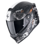 Casque Integral Scorpion Covert FX Skullz Negro Gris Rojo