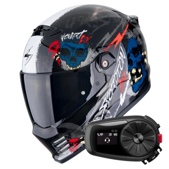 Integral Scorpion Covert FX Skullz Matt Black Grey Gold + Kit Bluetooth 5S Solo