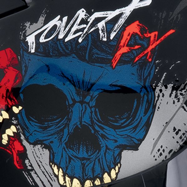 Scorpion Covert FX Skullz Matt Black Grey Gold + Kit Bluetooth Lokui K30