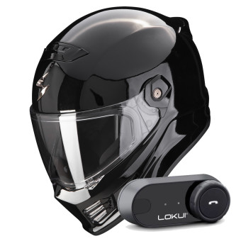 Integral Scorpion Covert FX Solid Black + Kit Bluetooth Lokui K30