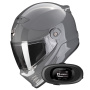Casque Integral Scorpion Covert FX Solid Cement Grey + Kit bluetooth 5R Lite