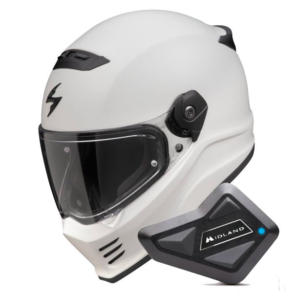 Integral Scorpion Covert FX Solid Cool Grey Mat + Kit Bluetooth BT Mini