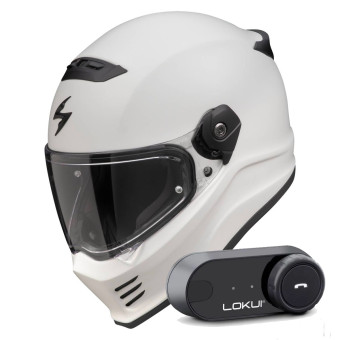 Integral Scorpion Covert FX Solid Cool Grey Mat + Kit Bluetooth Lokui K30