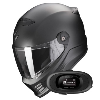 Integral Scorpion Covert FX Solid Matt Pearl Black + Kit bluetooth 5R Lite