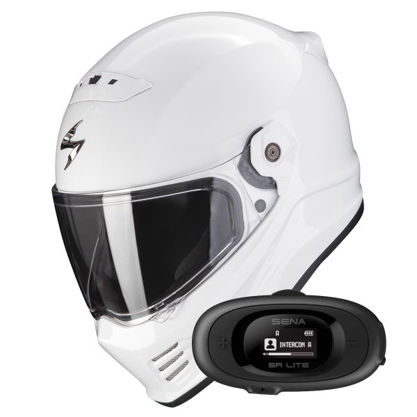 Integral Scorpion Covert FX Solid White + Kit bluetooth 5R Lite