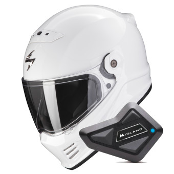 Integral Scorpion Covert FX Solid White + Kit Bluetooth BT Mini