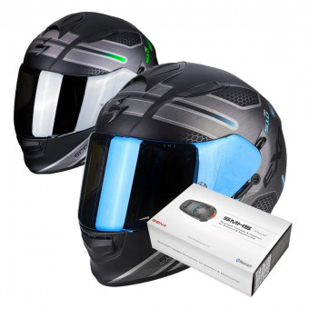 Integral Scorpion Duo Exo 510 Air Route + Kit Bluetooth Sena SMH5 Duo