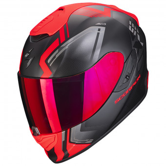 Scorpion Exo 1400 Air Corsa Matt Black Red + Kit Bluetooth 5S Solo