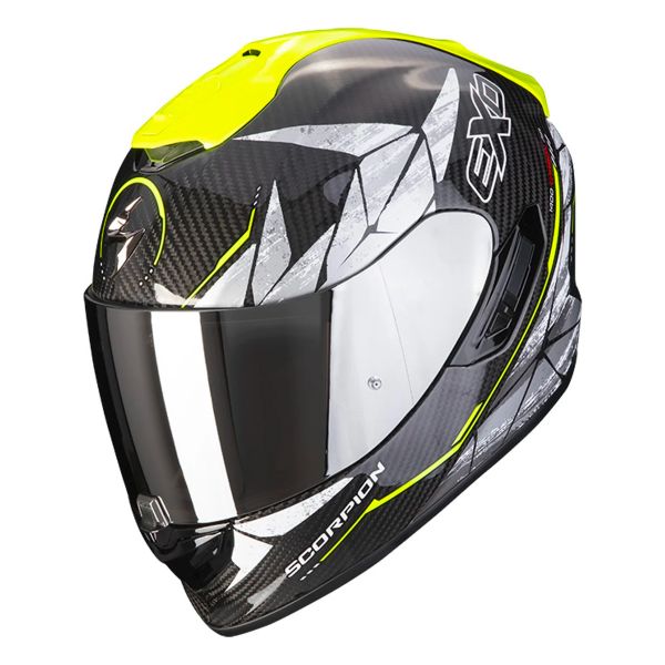 Scorpion Exo 1400 Evo Carbon Air Aranea Black Neon Yellow + Kit Bluetooth 5S