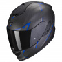 Casque Integral Scorpion Exo 1400 Evo Carbon Air Kendal Matt Black Blue