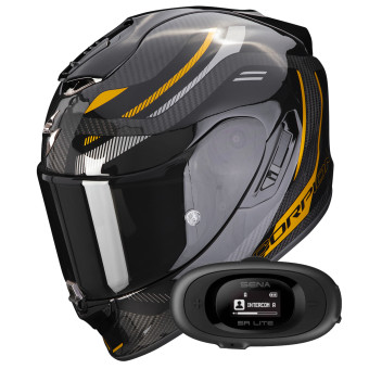 Integral Scorpion Exo 1400 Evo Carbon Air Kydra Black Gold + Kit bluetooth 5R Lite