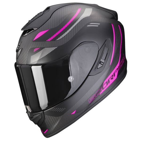 Casco moto Scorpion Exo 1400 Evo Carbon Air Kydra Matt Black Pink Al Mejor  Precio