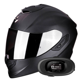 Integral Scorpion Exo 1400 Evo Carbon Air Solid Matt Black + Kit bluetooth 5R Lite