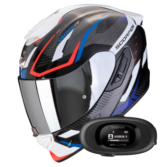 Integral Scorpion Exo 1400 Evo II Air Accord Black Blue White + Kit bluetooth 5R Lite