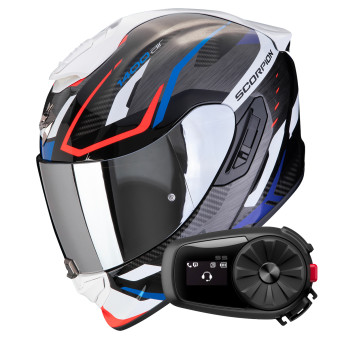 Integral Scorpion Exo 1400 Evo II Air Accord Black Blue White + Kit Bluetooth 5S