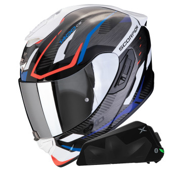 Integral Scorpion Exo 1400 Evo II Air Accord Blue White + Kit bluetooth Exo-Com Link-1C