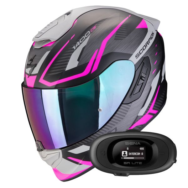 Integral Scorpion Exo 1400 Evo II Air Accord Matt Black Pink + Kit bluetooth 5R Lite