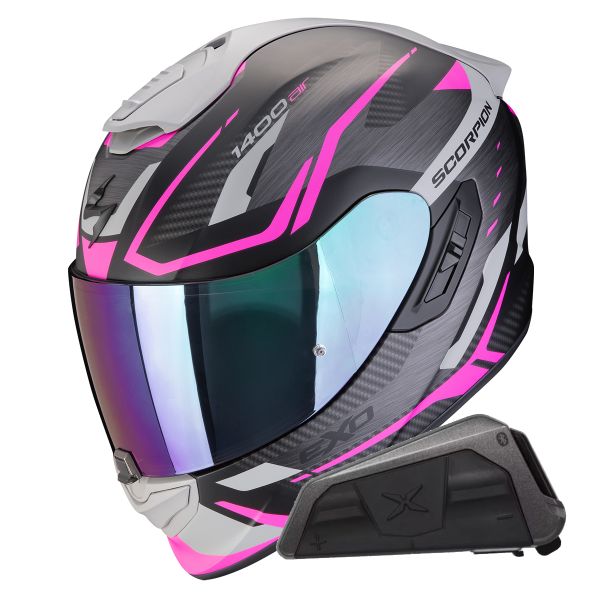 Integral Scorpion Exo 1400 Evo II Air Accord Matt Pink + Kit bluetooth Exo-Com Link-1