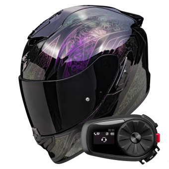 Integral Scorpion Exo 1400 Evo II Air Fantasy Black Cameleon + Kit Bluetooth 5S Solo