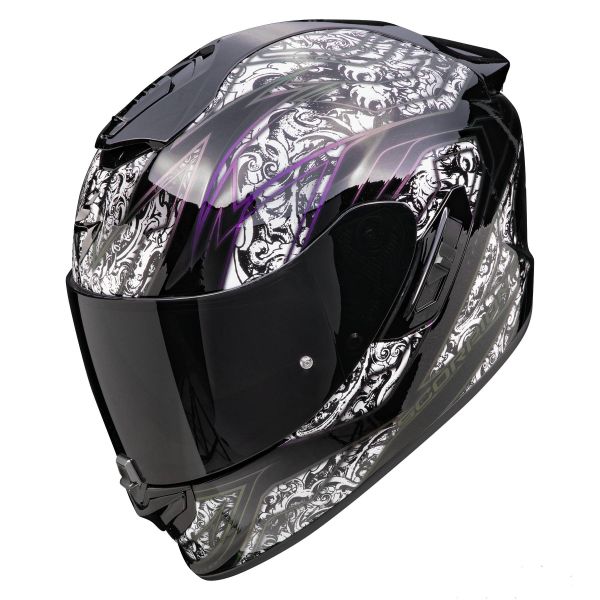 Scorpion Exo 1400 Evo II Air Fantasy Black White + Kit Bluetooth 5S Solo