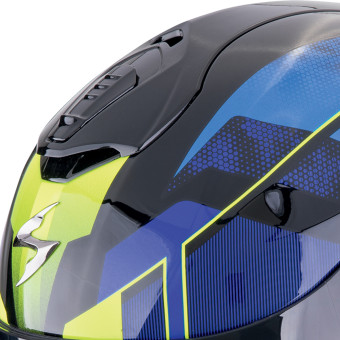 Scorpion Exo 1400 Evo II Air Intensio Black Blue + Kit bluetooth 5R Lite