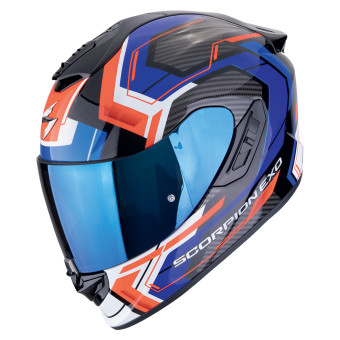 Scorpion Exo 1400 Evo II Air Linart Black Blue Red + Kit bluetooth Exo-Com Link-1