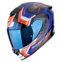 Casque Integral Scorpion Exo 1400 Evo II Air Linart Negro Azul Rojo