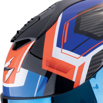 Scorpion Exo 1400 Evo II Air Linart Black Blue Red + Kit bluetooth Exo-Com Link-1