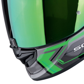Scorpion Exo 1400 Evo II Air Linart Black Green + Kit Bluetooth BT Mini
