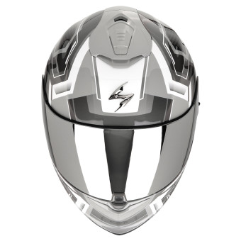 Scorpion Exo 1400 Evo II Air Linart Grey White + Kit Bluetooth 5S Solo