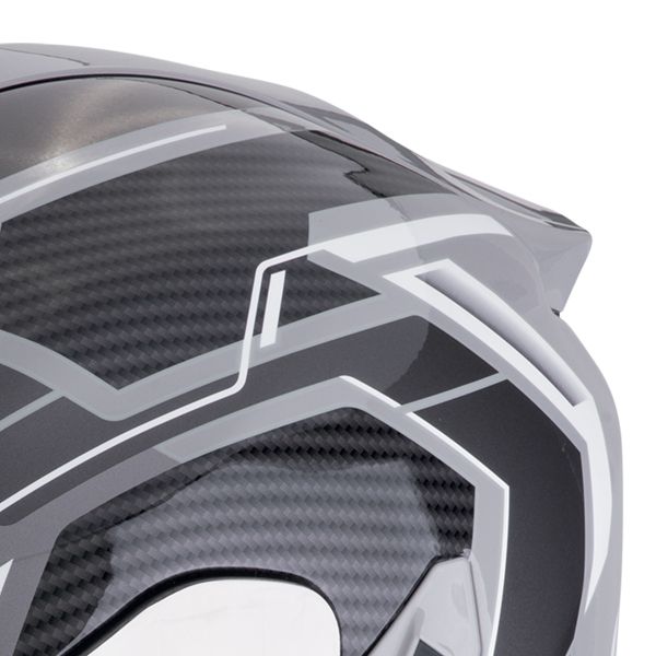 Scorpion Exo 1400 Evo II Air Linart Grey White + Kit bluetooth Exo-Com Link-1