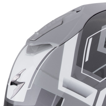 Scorpion Exo 1400 Evo II Air Linart Grey White + Kit Bluetooth 5S Solo
