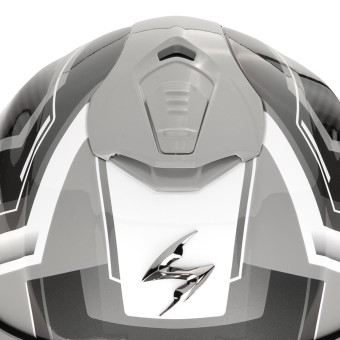 Scorpion Exo 1400 Evo II Air Linart Grey White + Kit Bluetooth 5S Solo