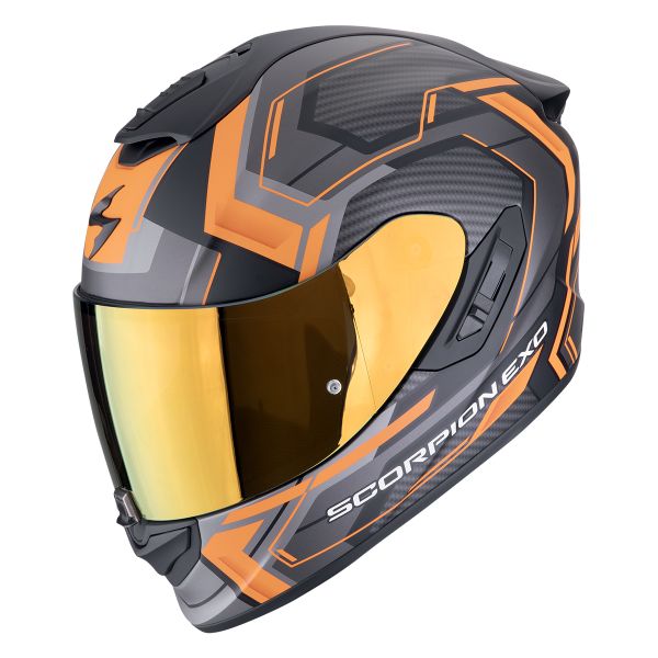 Scorpion Exo 1400 Evo II Air Linart Matt Orange + Kit bluetooth Exo-Com Link-1