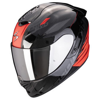 Scorpion Exo 1400 Evo II Air Luma Black Red +Kit bluetooth 5R Lite