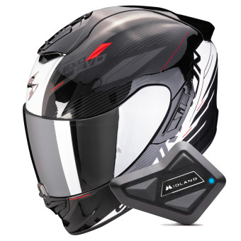 Integral Scorpion Exo 1400 Evo II Air Luma Black White + Kit Bluetooth BT Mini