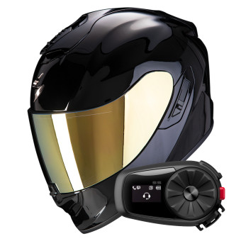 Integral Scorpion Exo 1400 Evo II Air Solid Black + Kit Bluetooth 5S