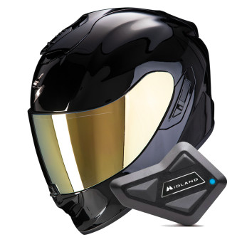 Casque Integral Scorpion Exo 1400 Evo II Air Solid Black + Kit Bluetooth BT Mini Casque Integral Scorpion Exo 1400 Evo II Air Solid Black + Kit Bluetooth BT Mini