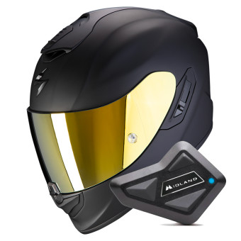 Integral Scorpion Exo 1400 Evo II Air Solid Matt Black + Kit Bluetooth BT Mini