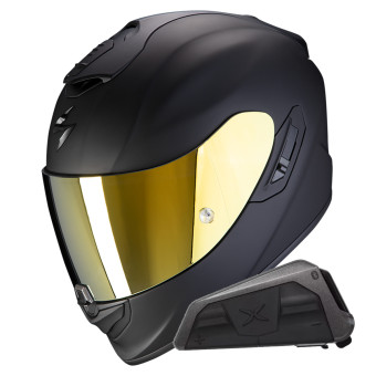 Integral Scorpion Exo 1400 Evo II Air Solid Matt Black + Kit bluetooth Exo-Com Link-1