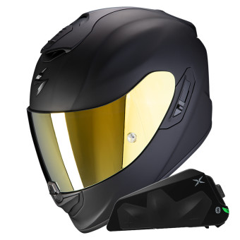 Casque Integral Scorpion Exo 1400 Evo II Air Solid Matt Black + Kit bluetooth Exo-Com Link-1C Casque Integral Scorpion Exo 1400 Evo II Air Solid Matt Black + Kit bluetooth Exo-Com Link-1C
