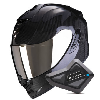 Integral Scorpion Exo 1400 Evo II Carbon Air Black + Kit Bluetooth BT Mini