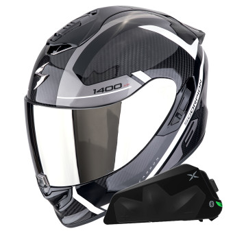 Casque Integral Scorpion Exo 1400 Evo II Carbon Air Enko Black + Kit bluetooth Exo-Com Link-1C Casque Integral Scorpion Exo 1400 Evo II Carbon Air Enko Black + Kit bluetooth Exo-Com Link-1C