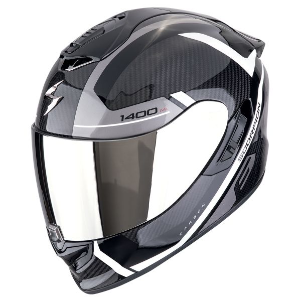 Scorpion Exo 1400 Evo II Carbon Air Enko Black + Kit bluetooth Exo-Com Link-1C