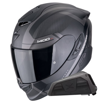 Integral Scorpion Exo 1400 Evo II Carbon Air Enko Matt + Kit bluetooth Exo-Com Link-1