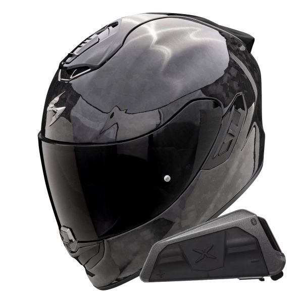 Integral Scorpion Exo 1400 Evo II Carbon Air Onyx Black + Kit bluetooth Exo-Com Link-1 Integral Scorpion Exo 1400 Evo II Carbon Air Onyx Black + Kit bluetooth Exo-Com Link-1