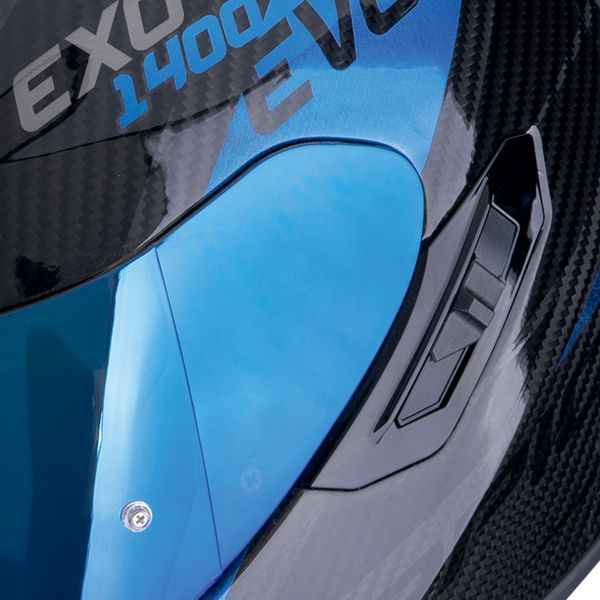 Scorpion Exo 1400 Evo II Carbon Air Platted Negro Azul