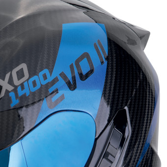 Scorpion Exo 1400 Evo II Carbon Air Platted Negro Azul