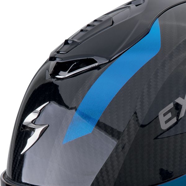 Scorpion Exo 1400 Evo II Carbon Air Platted Negro Azul