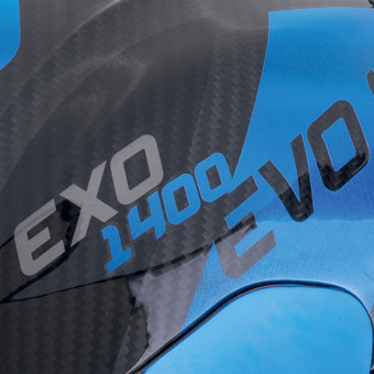 Scorpion Exo 1400 Evo II Carbon Air Platted Negro Azul